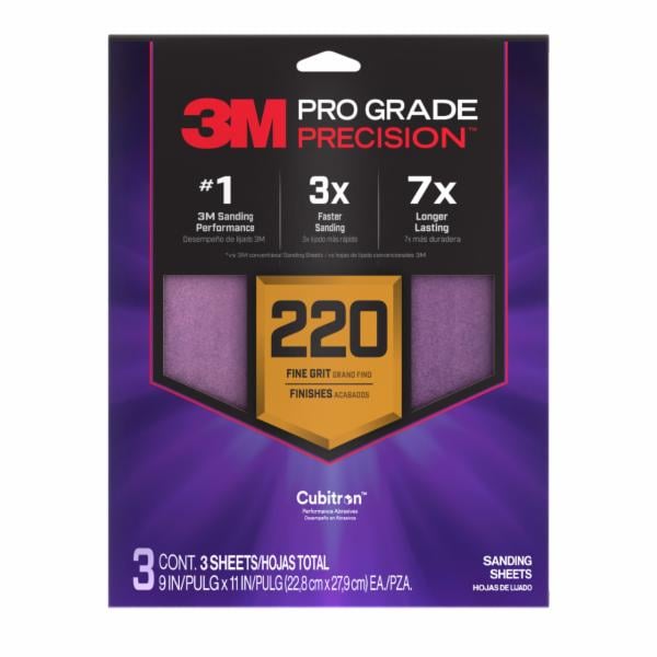 ™ Pro Grade Precision Faster Sanding Sheets w/ NO-SLIP GRIP Backing SHR100-PGP-4T