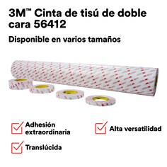 3M™ Cinta de Doble Cara de Tisú 56412