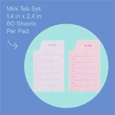 Post-it® Mini Tab Set NTDE-12-1, 1.4 in x 2.4 in (35.5 mm x 60.9 mm)