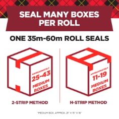 Scotch Secure Seal Packaging Tape, 3250-RD-36GC