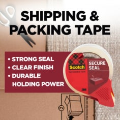 Scotch Secure Seal Packaging Tape, 3250-RD-36GC
