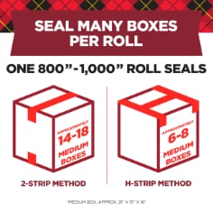 Scotch® Secure Seal Packaging Tape 141-500, 1.88 in x 500 in (48 mm x 12.7 m)