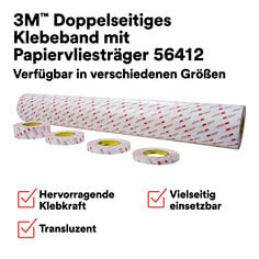 3M™ Doppelseitiges Klebeband mit Papiervlies-Träger 56412