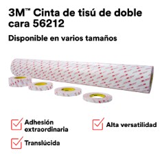 3M™ Cinta de Doble Cara de Tisú 56212