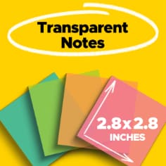 Post-it Transparent Notes, 600-8COL-SIOC