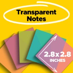 Post-it Transparent Notes, 600-5COL