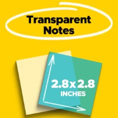 Post-it Transparent Notes, 600-2TRCOL