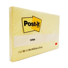 Post-it® Notes CW 655-1, Canary Yellow, 76 mm x 127 mm, 100 Sheets, 12 Pads