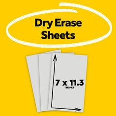 Post-it® Dry Erase Sheets DEFSHEETS-3PK, 7 in x 11.3 in (177 mm x 287 mm)