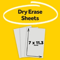 Post-it® Dry Erase Sheets DEFSHEETS-3PK, 7 in x 11.3 in (177 mm x 287 mm)