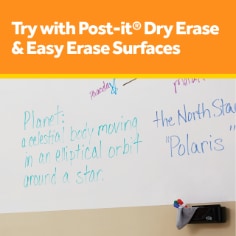 Post-it® Dry Erase Accessory Tray DEFTRAY, 1 Accessory Tray, 4 Strips