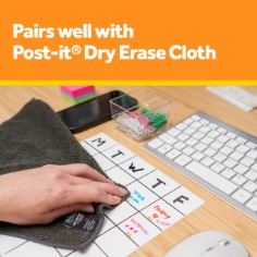Post-it® Dry Erase Accessory Tray DEFTRAY, 1 Accessory Tray, 4 Strips