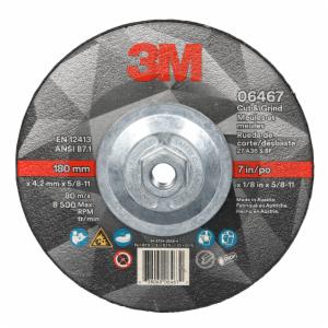 3M™ Cut & Grind Wheel, 06467, 36+, T27 Quick Change, 7 in x 1/8 in x 5/8 in-11, 10/Carton, 20 ea/Case image 3M™ Cut & Grind Wheel, 06467, 36+, T27 Quick Change, 7 in x 1/8 in x 5/8 in-11, 10/Carton, 20 ea/Caseimage