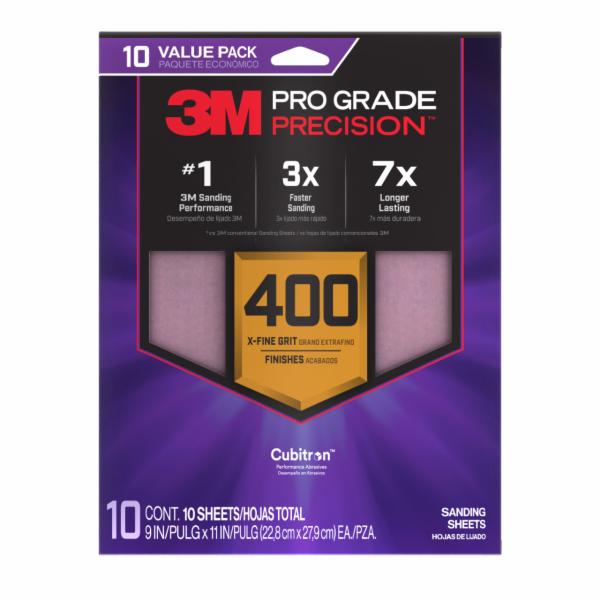 ™ Pro Grade Precision Faster Sanding Sheets w/ NO-SLIP GRIP Backing SHR400-PGP-10T