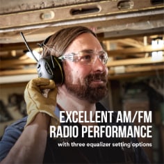 Bplus image featuring image of worktunes connect AM/FM hearing protection and AM/FM radio. Commerce Asset