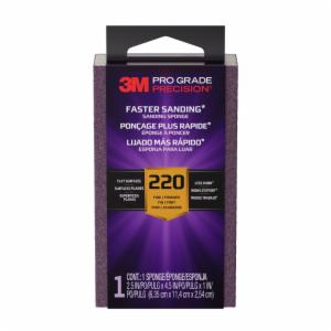 3M™ Pro Grade Precision Faster Sanding Sanding Block Sponge FSB220-PGP-1T, 2.5in x 4.5in x 1in, 220 grit, 12/case image 3M™ Pro Grade Precision Faster Sanding Sanding Block Sponge FSB220-PGP-1T, 2.5in x 4.5in x 1in, 220 grit, 12/caseimage