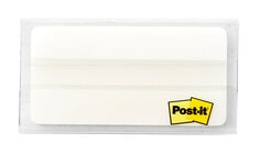 Post-it® Tabs, 3 in., Solid, White, 25 Tabs/On-the-Go Dispenser, 1 Dispensers/Pack