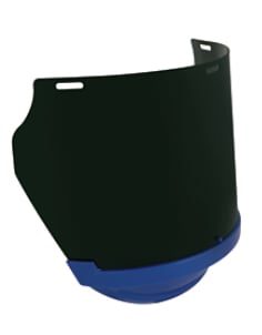 3M™ Polycarbonate Visor VV518, with Chinguard, High Impact, Shade 5, Black/Blue, 175 mm x 400 mm