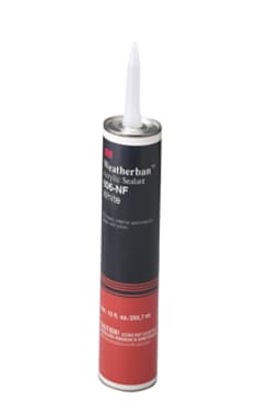 3M™ Weatherban™ Acrylic Sealant 606NF White, 1/10 Gallon Cartridge, 12 per case