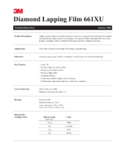 3M™ Diamond Lapping Film Disc 661XU | 3M United States 3M™ Diamond Lapping Film Disc 661XU | 3M United States