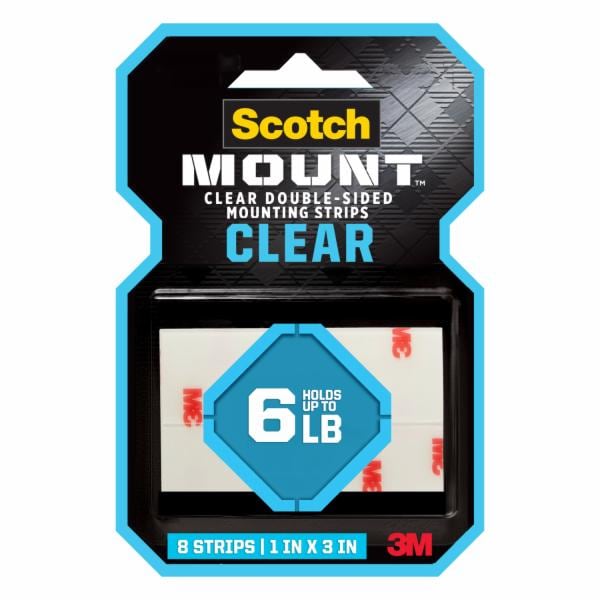 Scotch-Mount Clear Double-Sided Mounting Strips 410H-ST