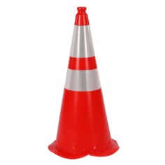 3M Flexible Prismatic Retroreflective Sheeting 3340i on traffic cone, day time