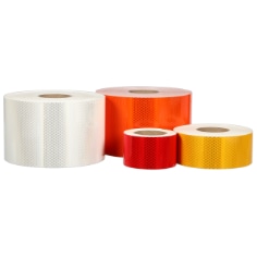 A group of 3M Flexible Prismatic Retroreflective Solid Colour Sheeting, Product Family