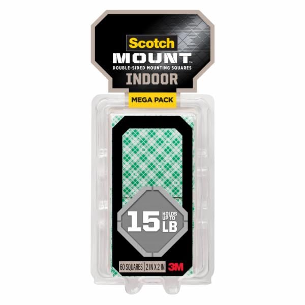 Scotch-Mount Indoor Double-Sided Mounting Squares