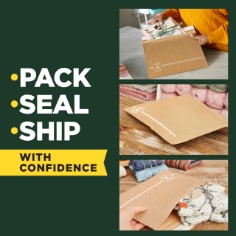 Scotch™ Curbside Recyclable Padded Mailer CR-0-1, 5.5 in x 9 in (139 mm x 228 mm), Size 0