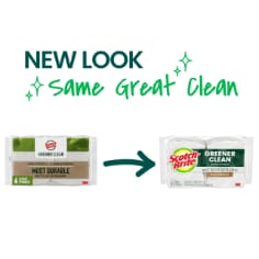Scotch-Brite Greener Clean Non-Scratch Scrub Sponge, 6 Pack, New Look, Same Great Clean