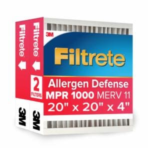 Filtrete Electrostatic Deep Pleat Air Filter 1000 MPR NADP02-2PK-1E, 20 in x 20 in x 4 in (50.8 cm x 50.8 cm x 10.1 cm) image Filtrete Electrostatic Deep Pleat Air Filter 1000 MPR NADP02-2PK-1E, 20 in x 20 in x 4 in (50.8 cm x 50.8 cm x 10.1 cm)image