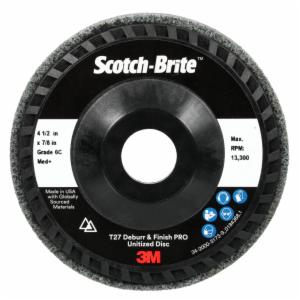 Scotch-Brite Deburr and Finish Pro Unitized Disc, DP-UD, 6C Medium+, 4-1/2 in x 7/8 in, Type 27, Nylon, 5 ea/Case image Scotch-Brite Deburr and Finish Pro Unitized Disc, DP-UD, 6C Medium+, 4-1/2 in x 7/8 in, Type 27, Nylon, 5 ea/Caseimage