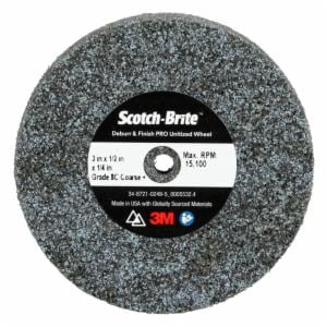 Scotch-Brite Deburr & Finish PRO Unitized Wheel, DP-UW, 8C Coarse+, 3 in x 1/2 in x 1/4 in, 20 ea/Case image Scotch-Brite Deburr & Finish PRO Unitized Wheel, DP-UW, 8C Coarse+, 3 in x 1/2 in x 1/4 in, 20 ea/Caseimage