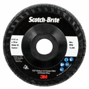 Scotch-Brite Deburr and Finish Pro Unitized Disc, DP-UD, 8C Coarse+, 4-1/2 in x 7/8 in, Type 27, Nylon, 5 ea/Case image Scotch-Brite Deburr and Finish Pro Unitized Disc, DP-UD, 8C Coarse+, 4-1/2 in x 7/8 in, Type 27, Nylon, 5 ea/Caseimage