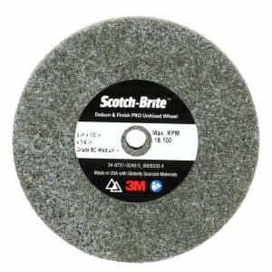 Scotch-Brite Deburr & Finish PRO Unitized Wheel, DP-UW, 8C Medium+, 3 in x 1/2 in x 1/4 in, 20 ea/Case image Scotch-Brite Deburr & Finish PRO Unitized Wheel, DP-UW, 8C Medium+, 3 in x 1/2 in x 1/4 in, 20 ea/Caseimage
