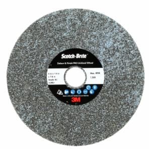 Scotch-Brite Deburr & Finish PRO Unitized Wheel, DP-UW, 9C Extra Coarse+, 6 in x 1/4 in x 7/8 in, 8 ea/Caseimage