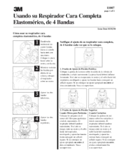 Elastomeric Full Facepiece 4 Strap, Fitting Instructions-Spa.
