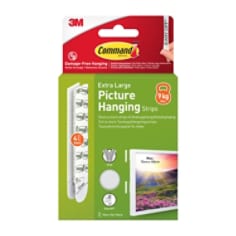 Command™ Tavelupphängningsstrips 17217WHI-4-UKN, vita, extra stora, 4 ...