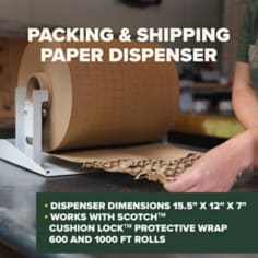 Scotch™ Cushion Lock Protective Wrap Dispenser PCW-121000-D-P, 15.4 in x 7.22 in x 11.9 in