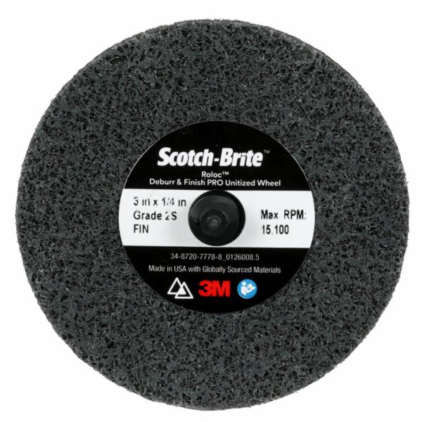 Scotch-Brite Roloc Deburr & Finish PRO Unitized Wheel