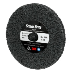 Scotch-Brite Roloc Deburr & Finish PRO Unitized Wheel, DP-UR, 2S Fine, TR, 3 in x 1/4 in