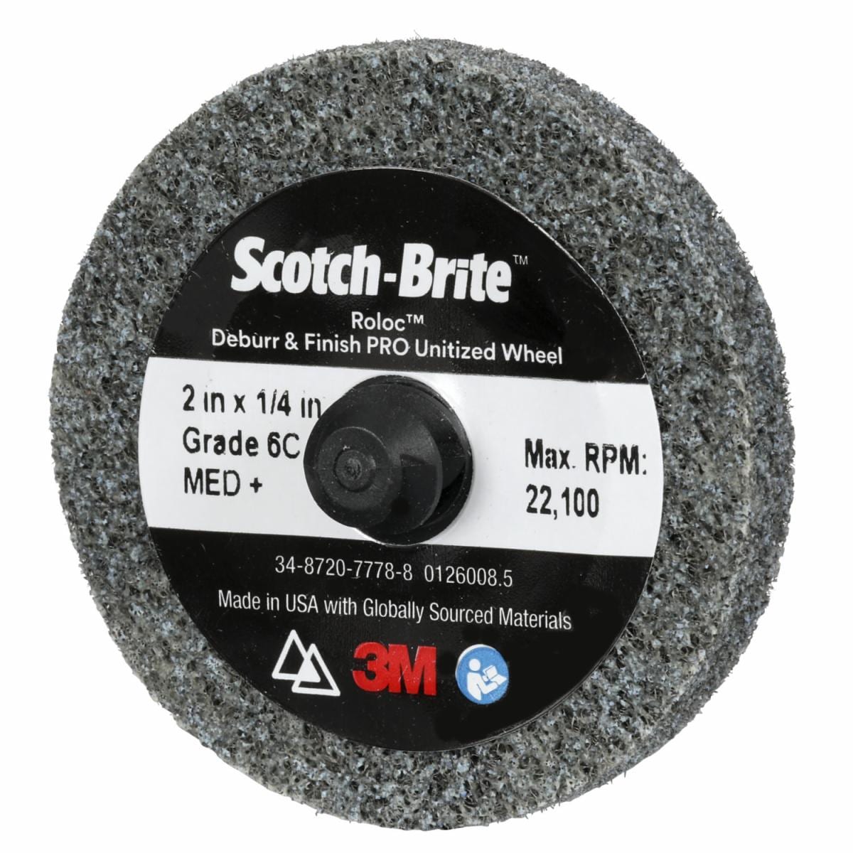 Scotch-Brite Roloc Deburr & Finish PRO Unitized Wheel