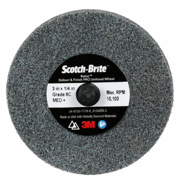 Scotch-Brite Roloc Deburr & Finish PRO Unitized Wheel