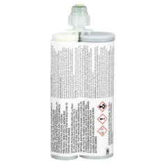 A 400 mL cartridge of 3M Scotch-Weld Epoxy Adhesive DP490.
