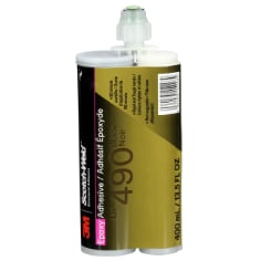 A 400 mL cartridge of 3M Scotch-Weld Epoxy Adhesive DP490.