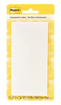 Post-it® Transparent Note 636-TRSPT, 2 7/8 x 5 7/8 in, 24 Each/Case