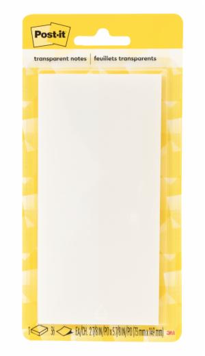 Post-it Transparent Note 636-TRSPT, 2 7/8 x 5 7/8 in, 24 Each/Caseimage