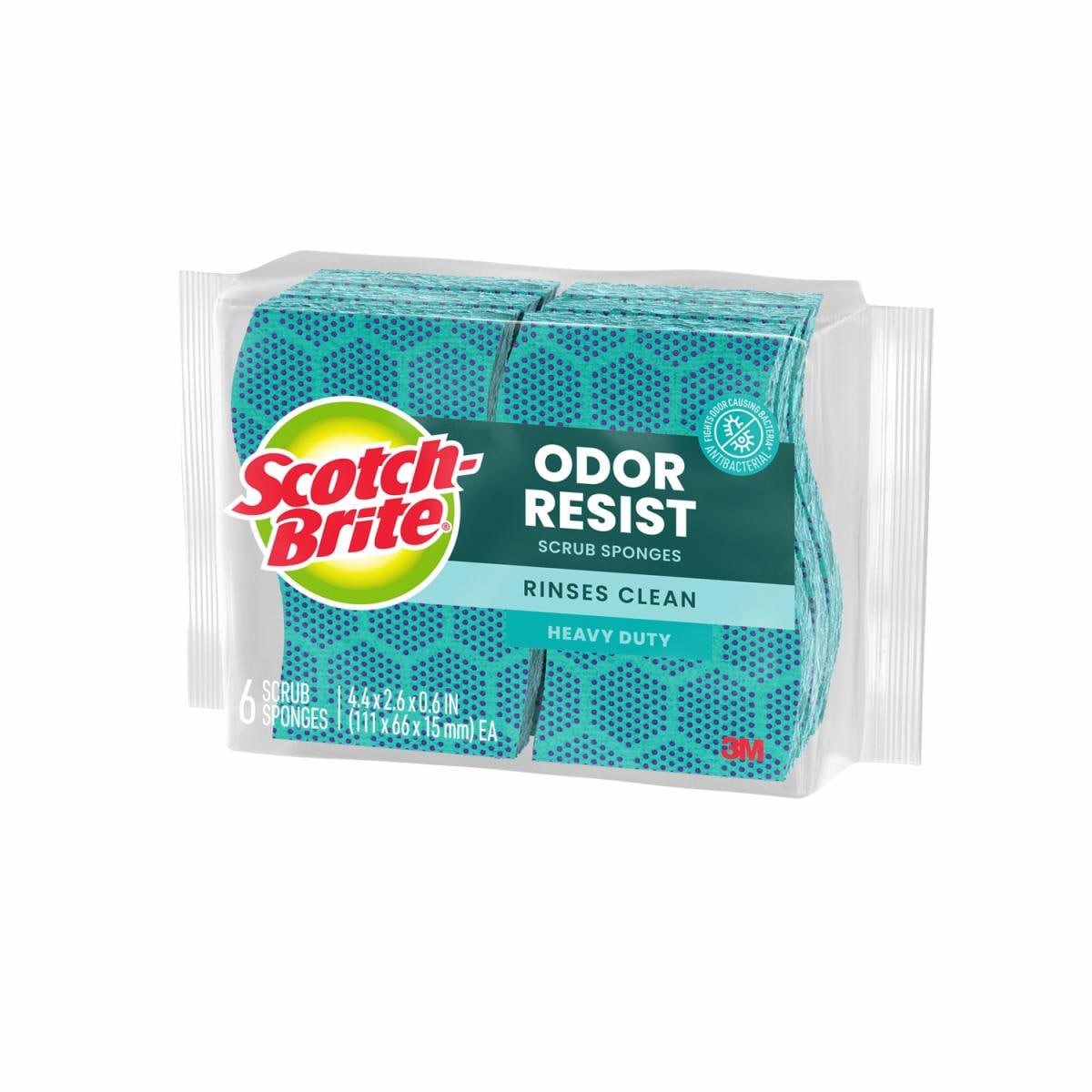 Scotch-Brite Odor Resist Heavy Duty Sponge 30306-4