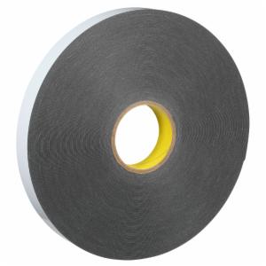 3M™ Double Coated Polyethylene Foam Tape 4492BF, Black, 2.82 in x 180 yd, 31 mil, Film Liner, PET White Liner, 80 Rolls/Palletimage