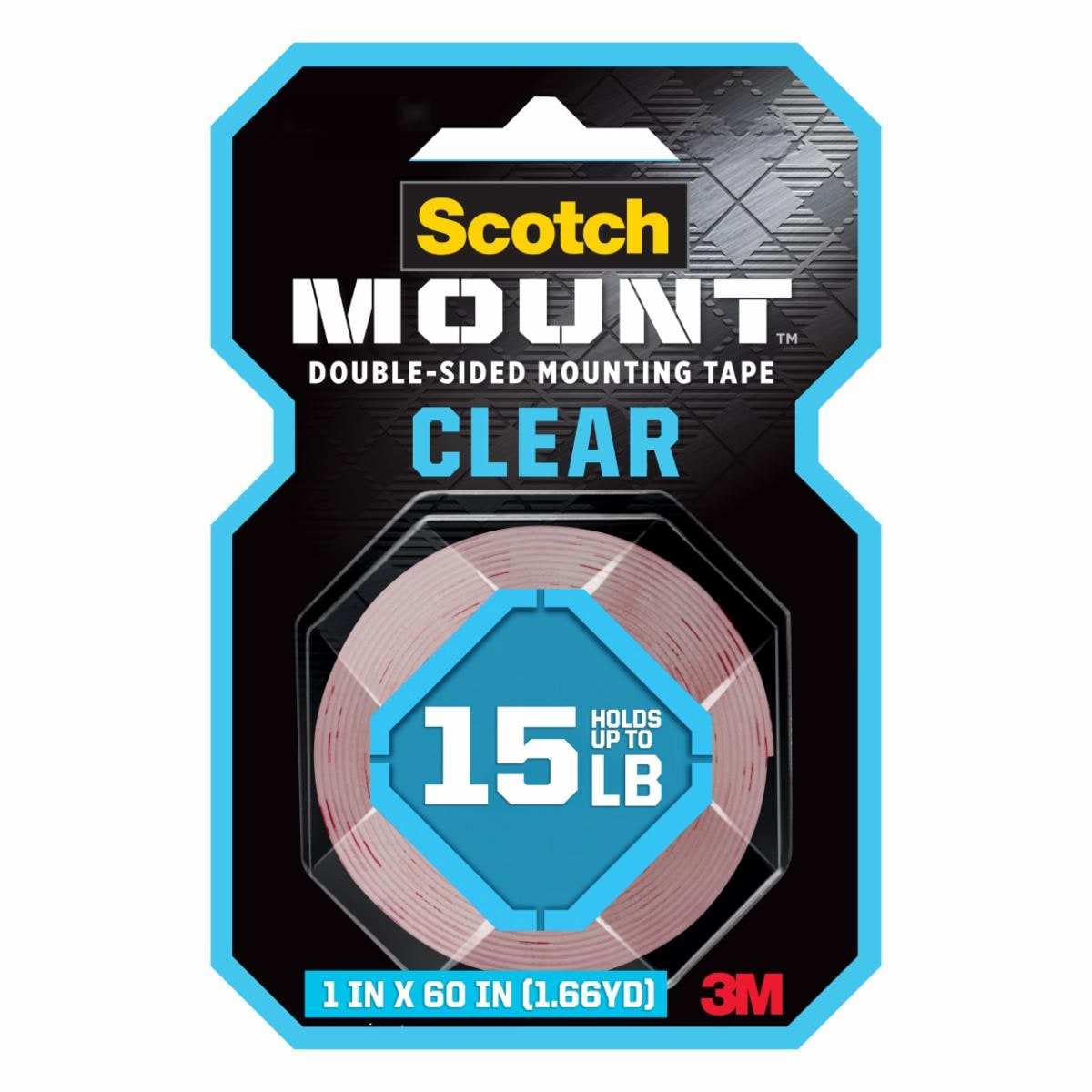 Scotch-Mount Clear Double-Sided Mounting Tape 410H